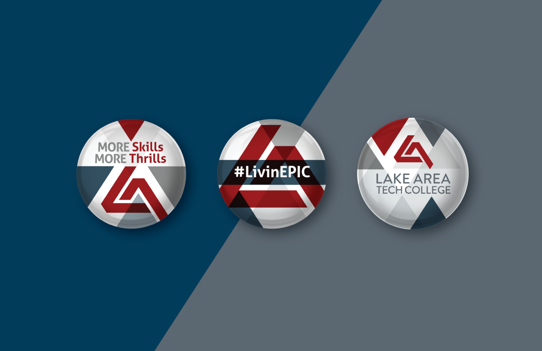 Lake Area Technical College buttons | Insight Marketing Design Portfolio